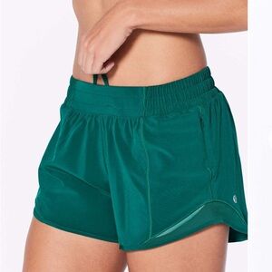 Lululemon Hotty Hot 4in Low Rise Short Teal Green